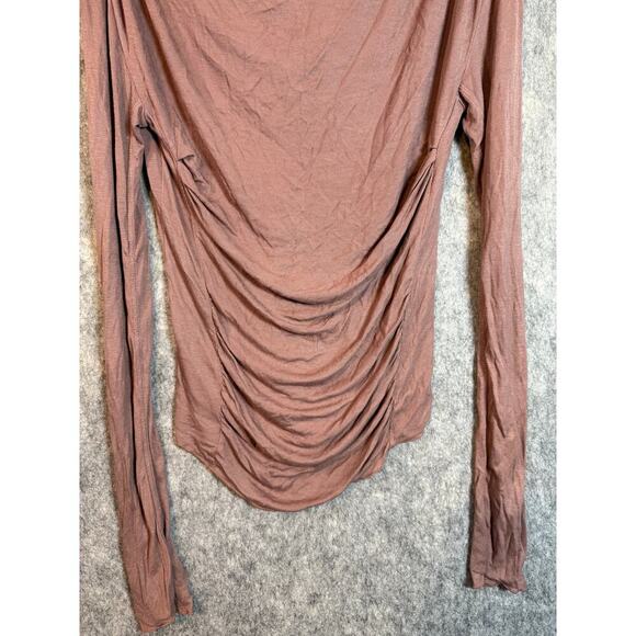 Intimately Free People Pink Ruched Long Sleeve Thin Base Layer Medium - Picture 2 of 8